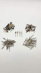 รีเวท ตราคนป่า แบ่งขาย 100ตัว คาเมย ชา ดำ เบอร์ 4-2/4-3/4-4/4-6 ตะปูยิง ลูกยิง เม็ดยิง เม็ดย้ำ รีเวท ตะปูยิงรีเวท รีเวด ตัวยึด คีมย้ำ Rivet Aluware AW100