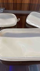 Beige Aesthetic Make Up Pouch | Aesthetic Korean Pouch | Mini Pouch | Travel Pouch | Mini Travel Bag | Bag Organizer | Coin Pouch | Tas Serba guna - LND HOMEWARE