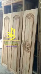 QITA Q-0058 Lemari Ukir 3 Pintu Custom Jati