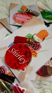 PERSONALIZED ACRYLIC KEYCHAN PERFECT FOR SOUVENIRS BIRTHDAY BAPTISM COMPANY