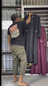 Gamis Kancing Hidup Atas-bawah bahan Toyobo fodu by riZAru