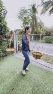 หาบกระบุงขนาด13นิ้ว หาบเหรียญโปรยทาน