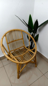 COT328. Natural Rattan Chair (Round Handle - Big Size)