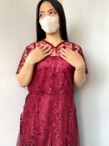 Dress Pesta Kondangan Viral Gaun Putri Kekinian Gaun Satin Velvet Natal Wanita Premium Dress Zahwa