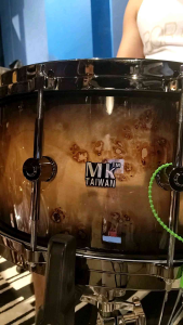 MK PROFESSIONAL PURE MAPLE BURL 14X7 SNARE DRUM MADE IN TAIWAN