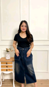 Rok Jeans Belah Depan Saku Kargo: Panduan Lengkap