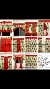 Christmas curtain ribbon garland cream 1matchy matchy design