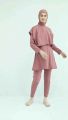 Damla Sport Muslimah Swimwear Dusty Pink - Baju Renang Wanita Hijab Syari Remaja. 