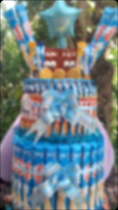 Snacktower balon foil/ Towersnack ulang tahun/ snack tower khitan/ Snacktower bertingkat/ kado ultah