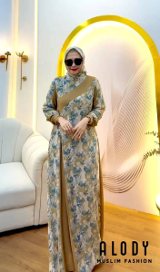 DRESS GAMIS MODE AYRA SET HIJAB VOL 2 TERBARU BY ALODY