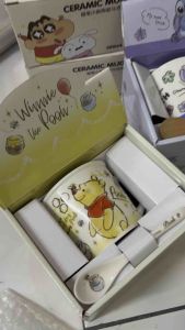 Pooh Stitch Ceramic Mug with Spoon Set 维尼史迪仔陶瓷杯套盒