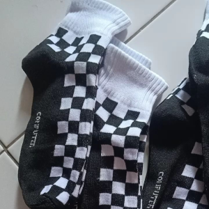 kaos kaki Pria wanita dewasa pendek motif Papan catur