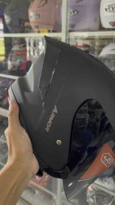 HELM JS ARMOR SOLID WARNA HITAM GLOSY HELM HALF FACE STANDAR SNI PRIA/WANITA TERBARU ORIGINAL