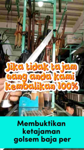 PISAU sembelih super tajam / Pisau jagal ukiran kayu  / golok sembelih hewan sapi kambing domba  kerbau bahan baja per