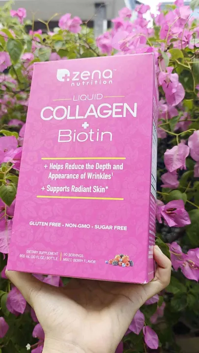 ZENA Collagen Dạng Nước Zena LIQUID COLLAGEN + BIOTIN 900ml Chính hãng Mỹ