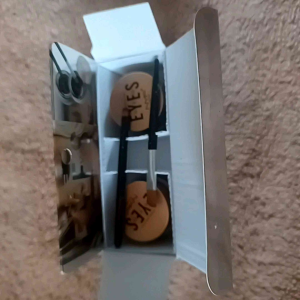 [Ready Stock] RQ 2in1 FITME! Long-Wear Creamy Gel Eyeliner+2Brush (Black & Brown) Waterproof