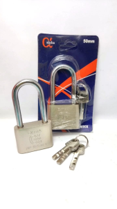 Gembok Stainless 50mm Leher Panjang Anti Karat/Anti Maling/Gembok Anti Rust/Gembok Nekel Rumah Pagar