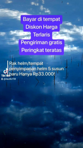 Standing rak helm susun 3/tempat rak helm susun 3