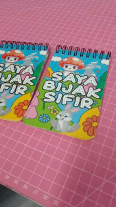 Sifir Pocket Bijak Sifir Book Coverings & Accessories Stationery School & Office Supplies - Blue Mushroom Design Notebook
