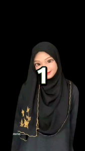 Shawl Sulam Chiffon Bunga