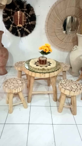 Set Kursi Koin Jati/Kursi Teras Jati/Kursi Koin Jati/Kursi Cafe Jati