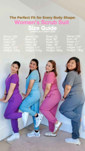 HTP Basics Womens Unifit Scrub Suit Set | Vneck with Bust Darts & Garter Pants | Polyblend Fabric | Fitted Cut | Slight Stretch | 120–170 GSM | 30+ Colors Available | Ideal for Nurses Doctors Spa & Clinic Professionals | SRP ₱790