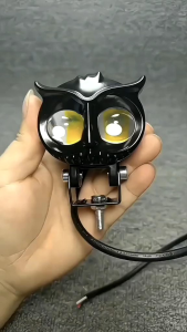 đèn trợ sáng mắt cú xe máy ôtô 2 chế độ cốt vàng pha trắng siêu sang hàng loại tốt