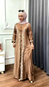 batik gamis bahan asli twill ori
