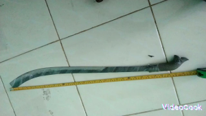 PARANG PANJANG TAJAM TANPA ASAH (HALUS) 80CM BAJA PER