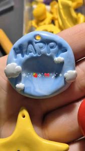 Worry stone หินคลายเครียด ลูบน้องเพื่อผ่อนคลายได้เลยค่ะ งานทำมือจากดินโพลิเมอร์นะคะ