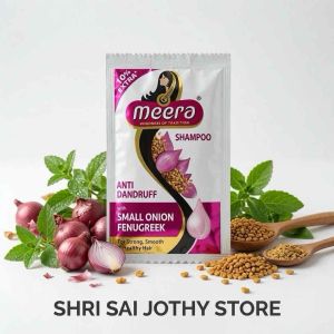 Meera Anti Dandruff Shampoo Sachet with Small Onion & Fenugreek – Healthy Hair Care