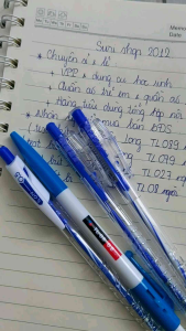 Hộp 20 cây bút bi mực xanh Thiên Long chính hãng ngòi 0.5mm