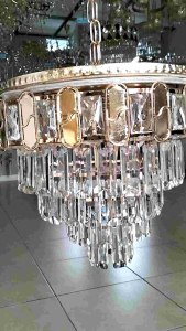 good jaya lighting lampu gantung crystal LED 40cm 3 warna import modern