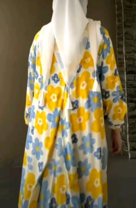 Maxi Dress Daisy Bahan Rayon Import LD 110cm