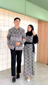 VADMA GREY - DRESS - KEMEJA COUPLE TENUN