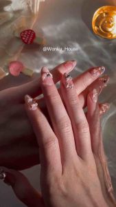 Pakai Kuku Handmade Penuh – Siri Reben 1 - Dilengkapi dengan Kit Alat / 100% Handmade Wearable Nails – Ribbon Pearl Series 1 - Comes with Tool Kit
