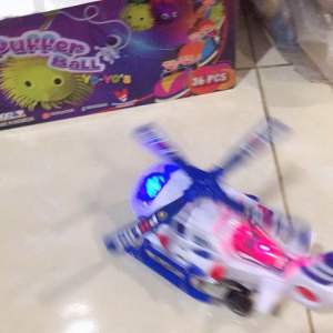 Mainan Helikopter Polisi Rescue Lampu dan Suara
