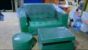 sofa dua seater fullset meja plus puk model BJ25