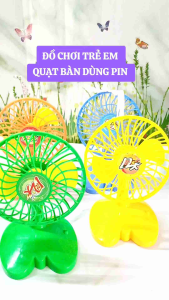 Bình Chánh shop 💖 Đồ chơi trẻ em 👉 Quạt Bàn đồ chơi dùng 3 pin có 4 màu : cam   vàng  xanh lá  xanh dương thích hợp cho bé 2-5 tuổi