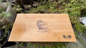 33cm ขนาด กล่องอุปกรณ์กล้องตกปลา (ทานาโกะ) รูปร่างไม้ คลาสสิค