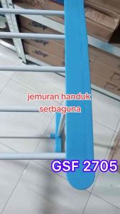 Jemuran Handuk Kamar Mandi Portable 5 Baris/Pipa Serbaguna GSF 2705 Tanpa Roda Stand Besi Kuat&TebalAnti Karat & Stylish