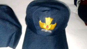 set Topi sekolah smp topi biru putih +dasi lambang tutwuri handayani bordir