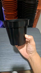 Grosir 1 Lusin Pot Polos 12 / Pot Mahoni 12 / Pot Srondol / Pot Tanaman / Pot Bunga / Pot Bunga Plastik / Pot Plastik