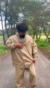 JASHUJAN RAINCOAT MANTEL Anti rembes Anti robek bahan PVC 0.25 Elastis Kuat Tahan Lama produk by Elok