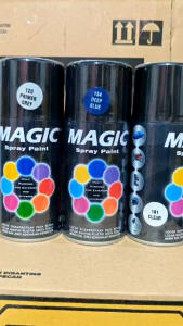 Pilok Pilox Pylox Cat Magic Paket 3 Kaleng Deep Blue 154 Primer Grey 120 Clear 101 300Cc