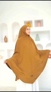 Hijab Dagu Malaysia Jumbo 3XL Jilbab Khimar Syari Panjang Jersey