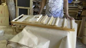 (ส่งไว)ชั้นไม้พับได้ วัสดุไม้สักแท้ไม่ได้เคลือบทำสีหลายแบบให้เลือก