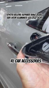 TOYOTA ALPHARD VELLFIRE 2023 2024 AH40 AGH40 Genuine Side Emblem Illumination LED WINDOW cover LOGO bodykit body kit
