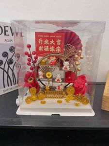 Readystock LED Opening Flower Box Opening Gift 6in1 Lucky cat Fortune Cat / God of Wealth flower box rich box 开业送礼 6款招财猫财神爷开业花篮