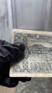 Uang Kertas 25 Rupiah 1947 Biru Seri ORI II Koleksi Kuni